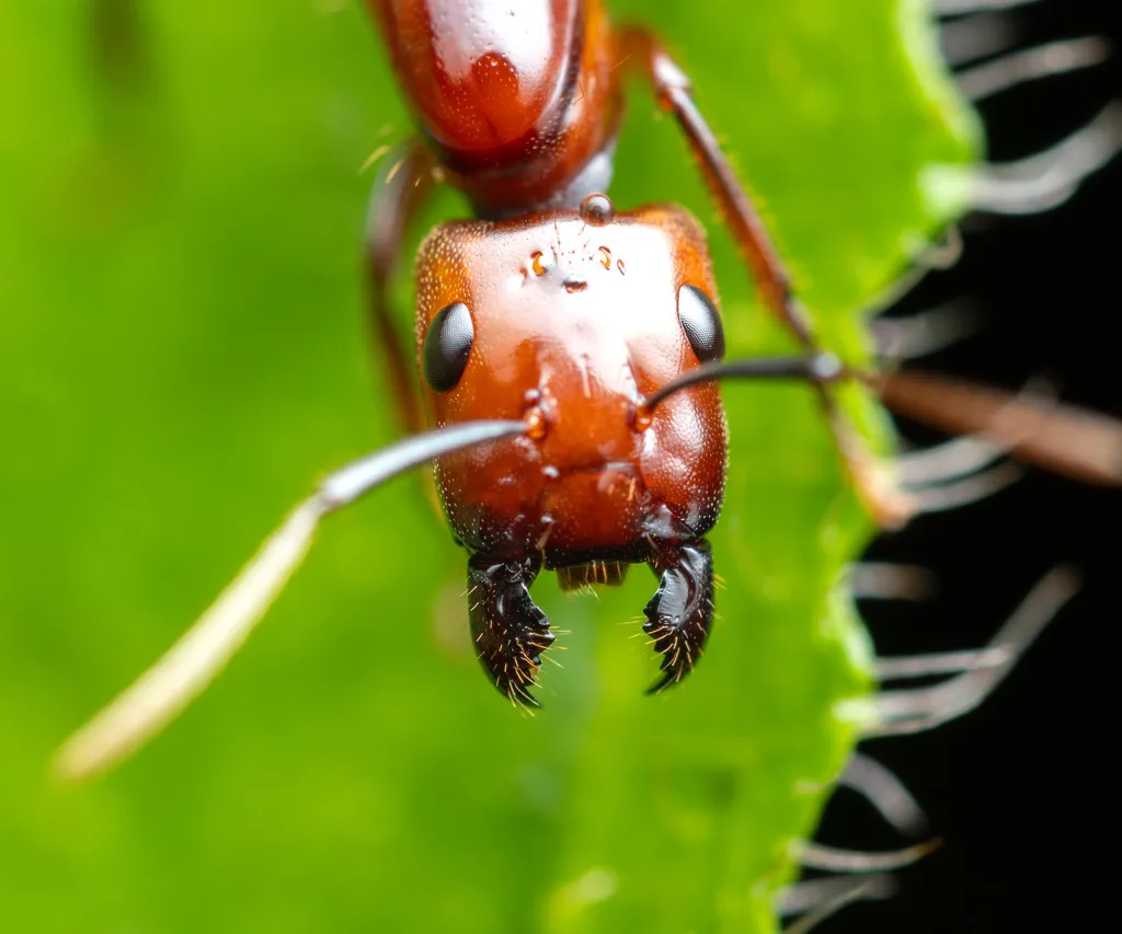 Macro view of carpenter ant head found near Clifton VA home