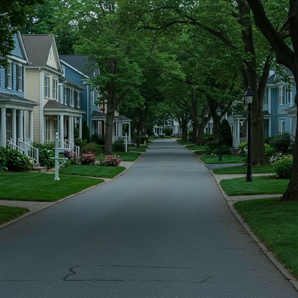 An average McLean Neighborhood with beautifully maintained greenery and shrubs