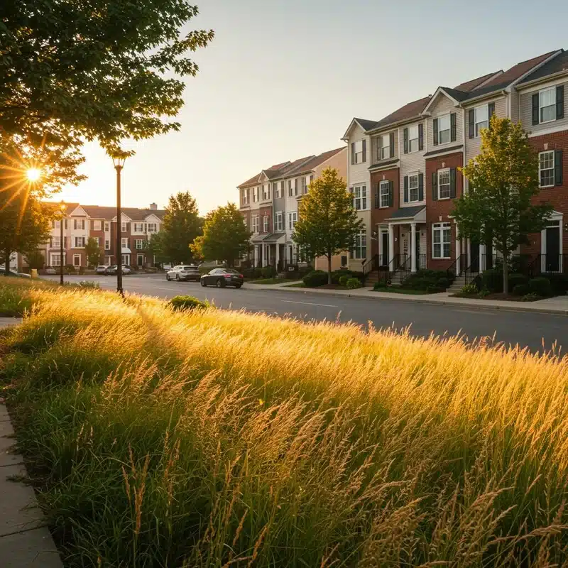 Tall grass area representing typical chigger habitat